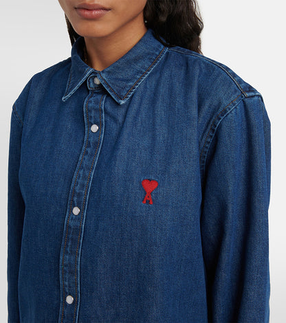 AMI PARIS DENIM SHIRT 愛心刺繡牛仔襯衫