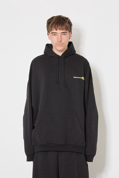 VETEMENTS Black XXX Logo Hoodie – 廓形標誌連帽衫