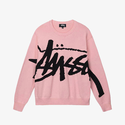 - 全新特價 -Stussy Stock Sweater 手寫體針織毛衣 (黑色L)