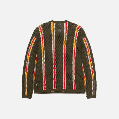 STUSSY x PATTA STRIPED LOOSE GAUGE SWEATER 鏤空寬鬆毛衣