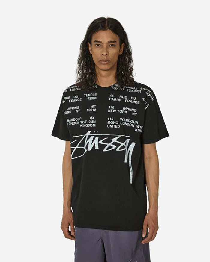 STUSSY 城市字母滿印短袖T恤