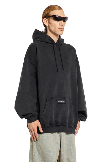 VETEMENTS Logo-Print Cotton Hoodie - 重磅連帽衫