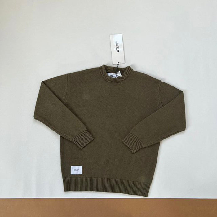 WTAPS CREW NECK 01 SWEATER T-ROCK - 背部印花軍事風針織毛衣