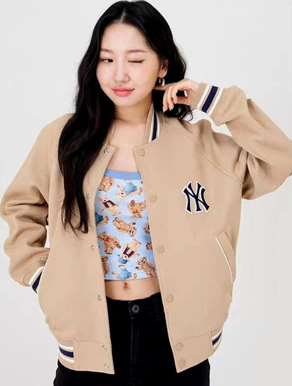 MLB JACKET 提花棒球休閒夾克