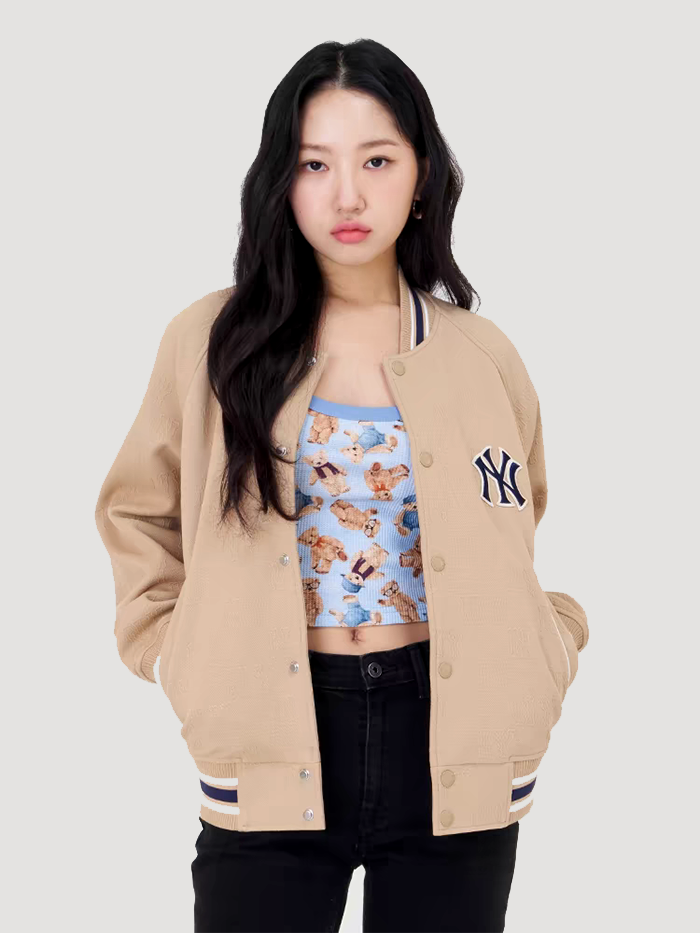 MLB JACKET 提花棒球休閒夾克