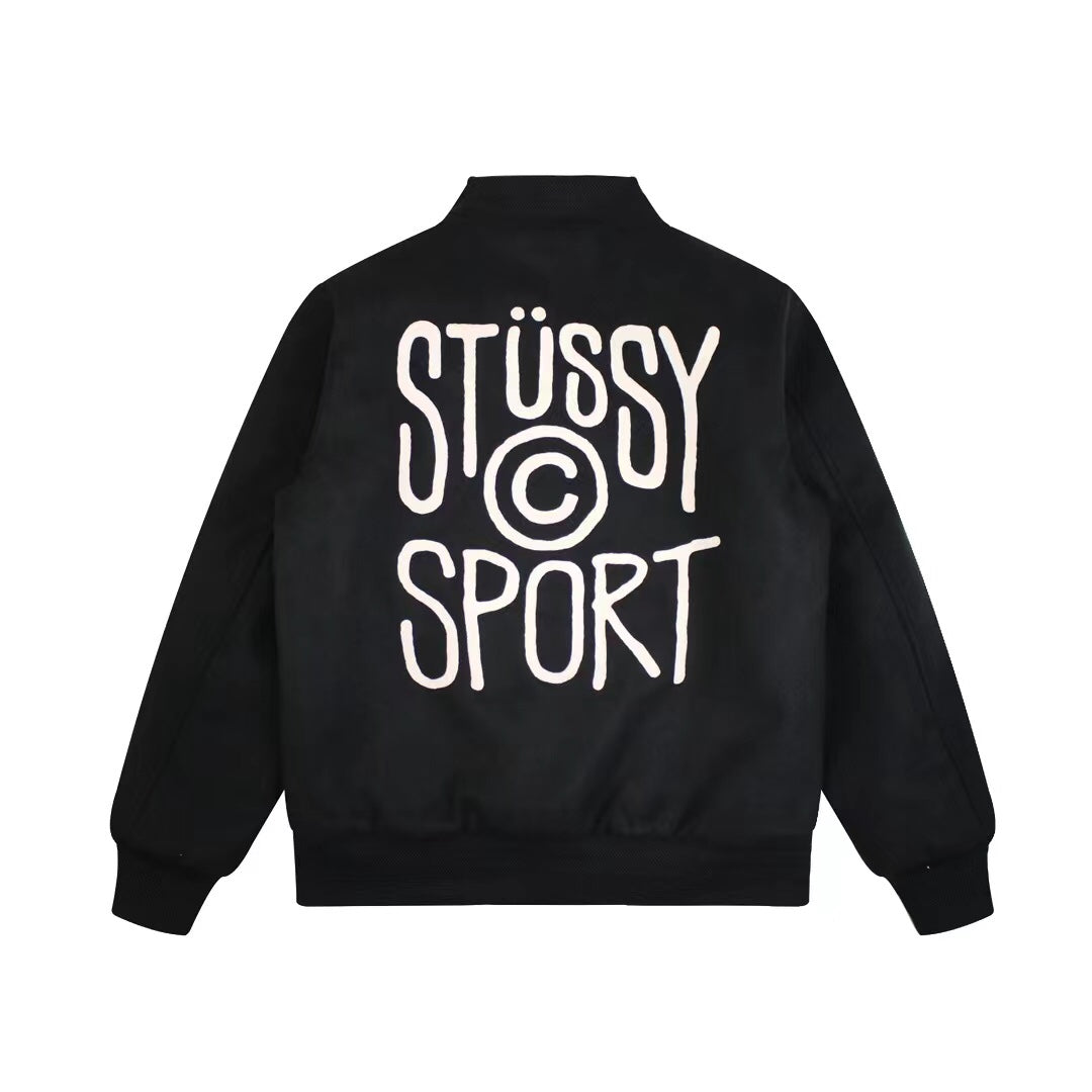 STUSSY SPORT MELTON VARSITY JACKET 校隊毛呢夾克