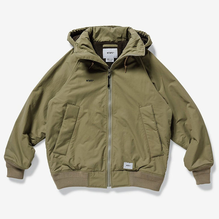 WTAPS INCOM / JACKET. NYLON. TUSSAH 廓形連帽鋪棉外外套