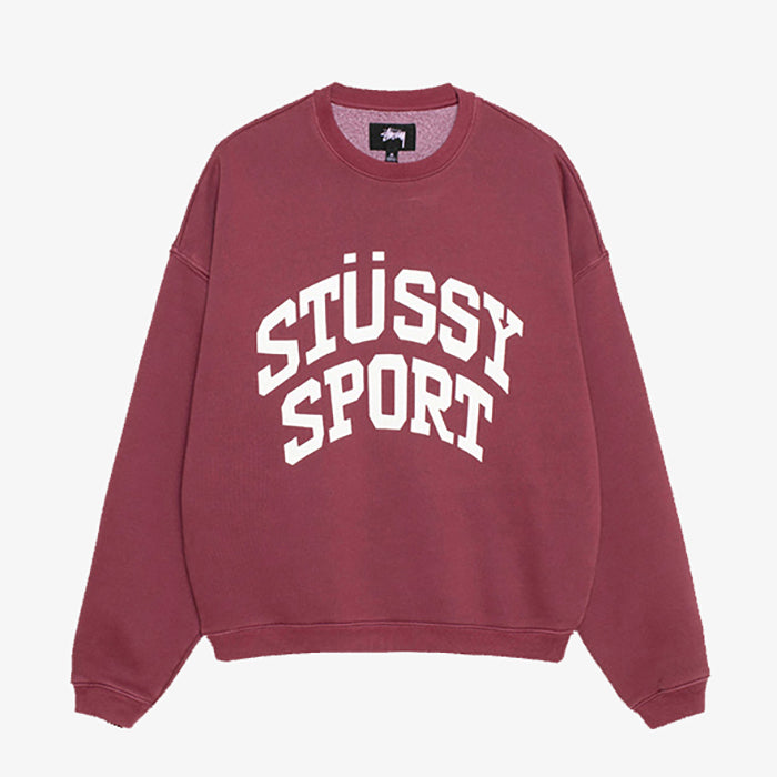 STUSSY Big Crackle Sport Crew 裂紋印花刷毛衛衣