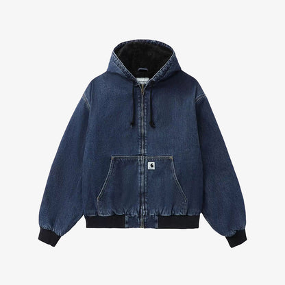 Carhartt WIP OG Active Denim Hooded Jacket 卡哈特水洗加絨牛仔連帽外套