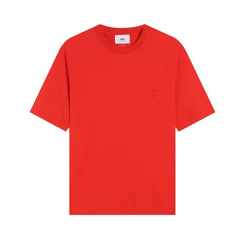 AMI PARIS 紅色愛心刺繡短袖T恤 - VANASH