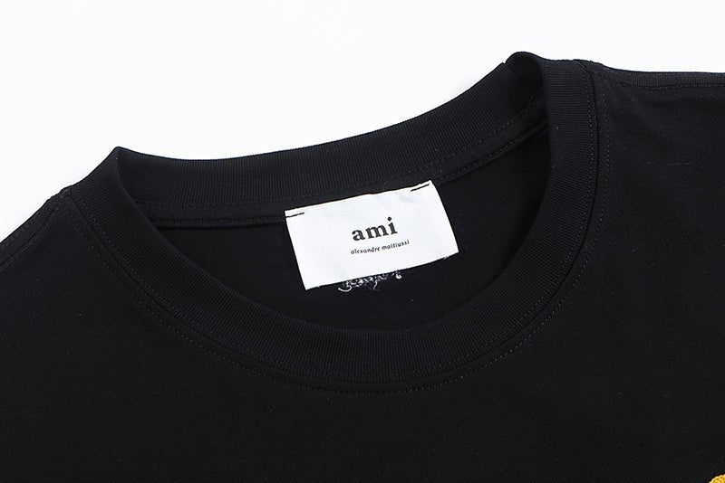 AMI PARIS 金色刺繡短袖T恤 - VANASH