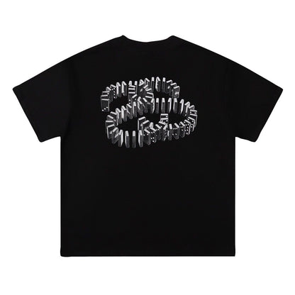 STUSSY 骨牌印花短袖T恤