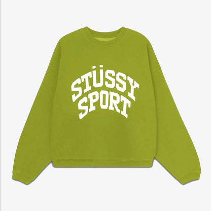 STUSSY Big Crackle Sport Crew 裂紋印花刷毛衛衣