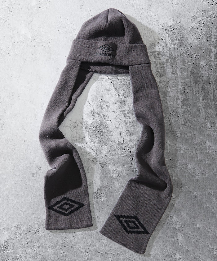 UMBRO SP Scarf Beanie - 別注款二合一針織圍巾冷帽