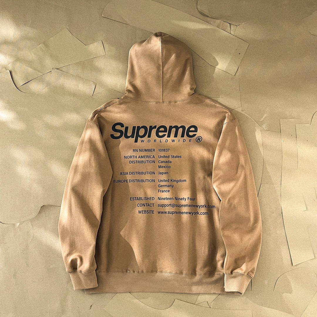 SUPREME 純棉刷毛連帽上衣