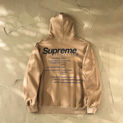 SUPREME 純棉刷毛連帽上衣