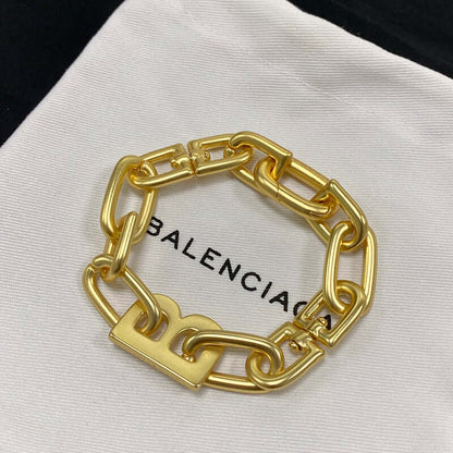 BALENCIAGA 巴黎世家B字型橢圓鏈條手鍊 - VANASH