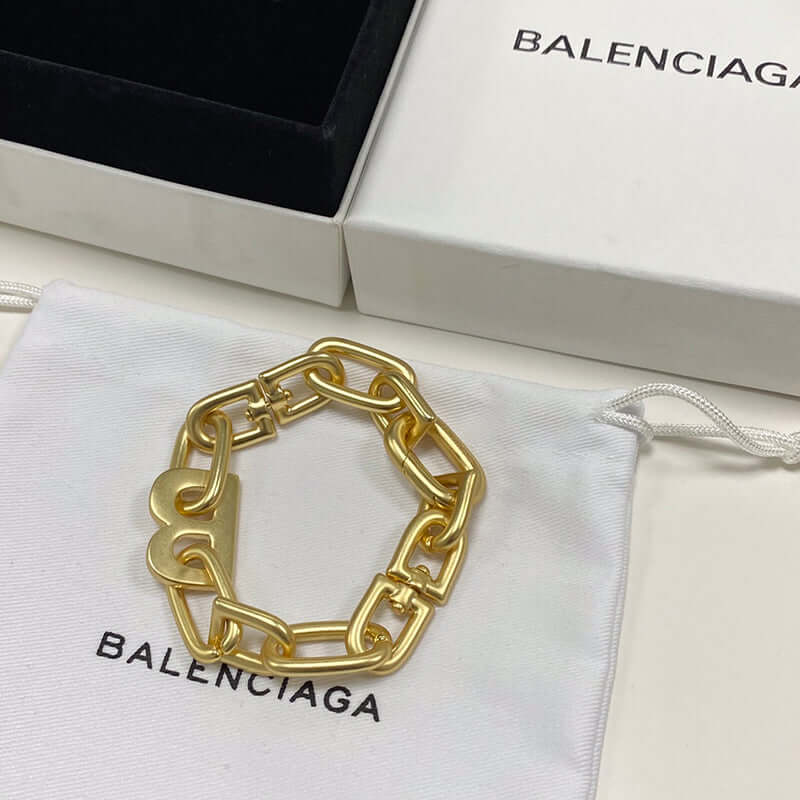 BALENCIAGA 巴黎世家B字型橢圓鏈條手鍊 - VANASH