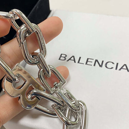 BALENCIAGA 巴黎世家B字型橢圓鏈條手鍊 - VANASH