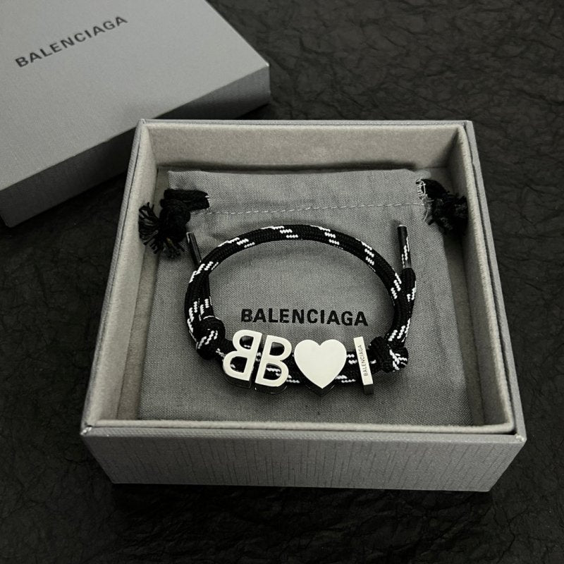 BALENCIAGA I LOVE BB 巴黎世家繩結手鍊 - VANASH