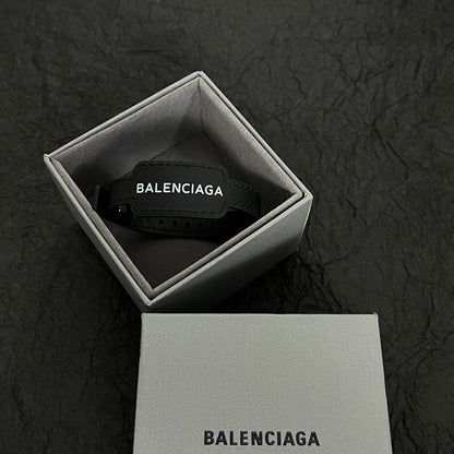 BALENCIAGA 巴黎世家LOGO標示皮革手環 - VANASH