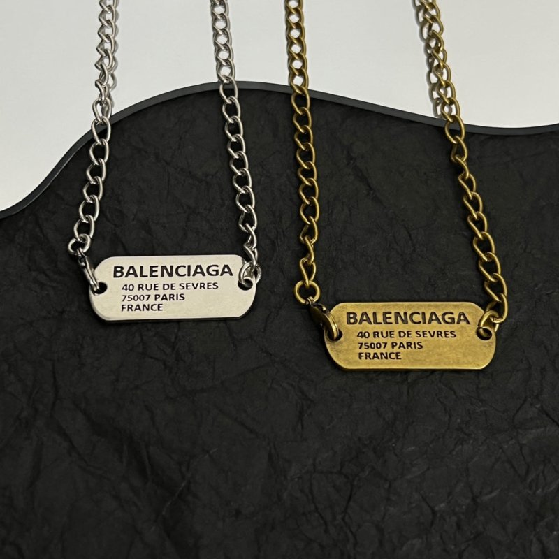 BALENCIAGA 巴黎世家 LOGO標牌項鍊 - VANASH