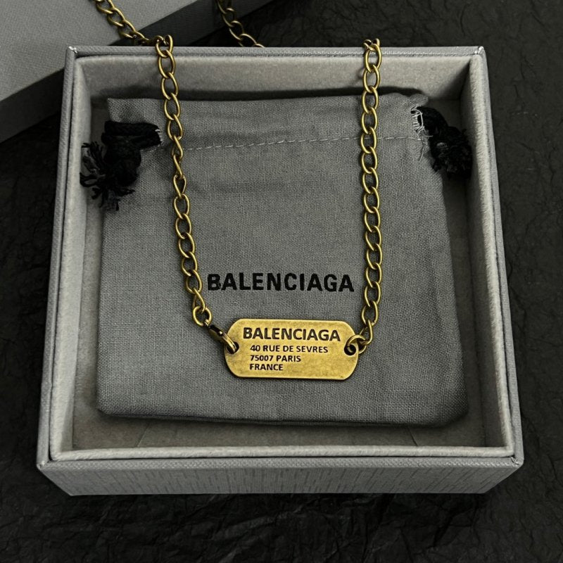 BALENCIAGA 巴黎世家 LOGO標牌項鍊 - VANASH