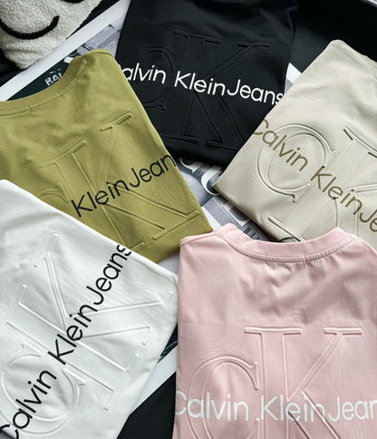 Calvin Klein Jeans 浮雕Logo短袖T恤 - VANASH