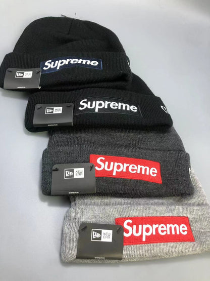 Supreme x New Era Box Logo Beanie 方形標誌聯名毛帽