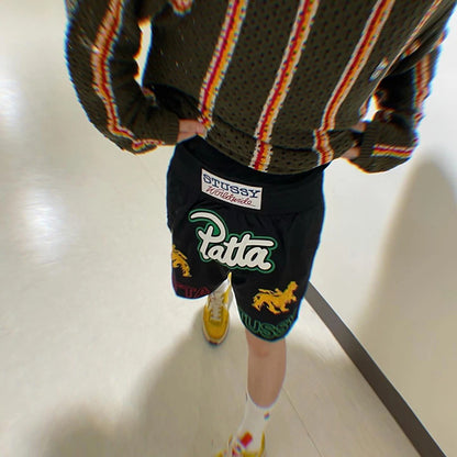 STUSSY x PATTA STRIPED LOOSE GAUGE SWEATER 鏤空寬鬆毛衣