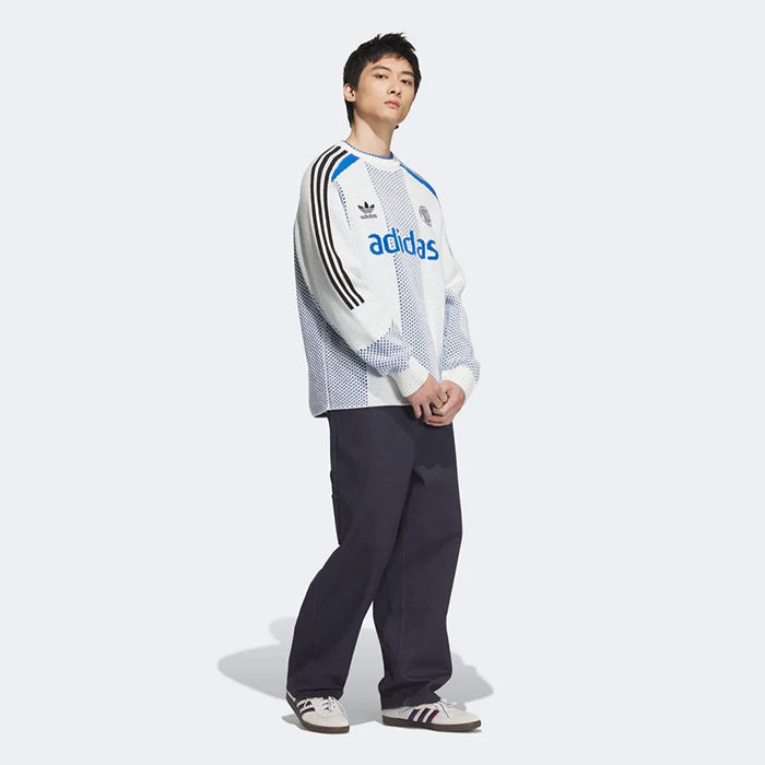 ADIDAS ORIGINALS JL8361 愛迪達復古撞色針織毛衣