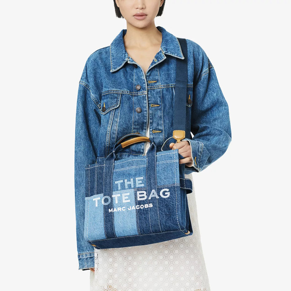 MARC JACOBS THE DENIM TOTE 牛仔拼接手提托特包