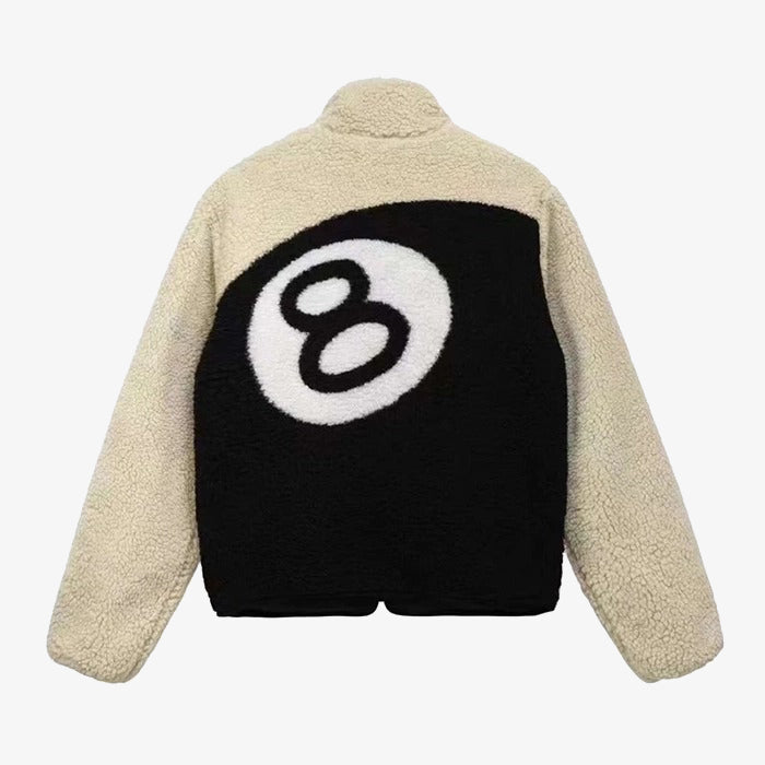 Stüssy 8 Ball 八號球雙面穿羊羔絨夾克