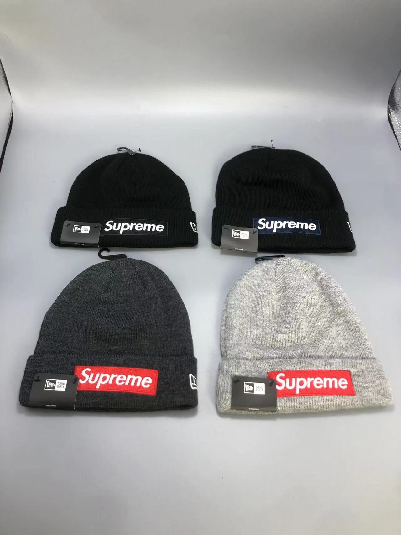 Supreme x New Era Box Logo Beanie 方形標誌聯名毛帽