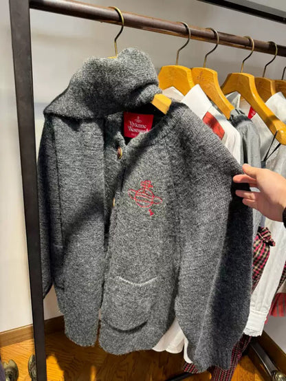 Vivienne Westwood RED LABEL 開襟羊毛外套與圍巾