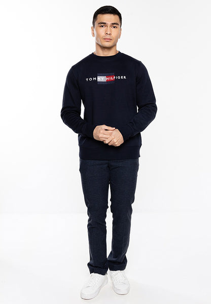 TOMMY HILFIGER Sweatshirt 刺繡旗幟刷毛衛衣