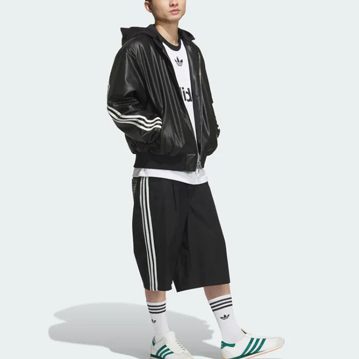 Adidas Originals FW24 PU Jacket | 復古連帽皮衣