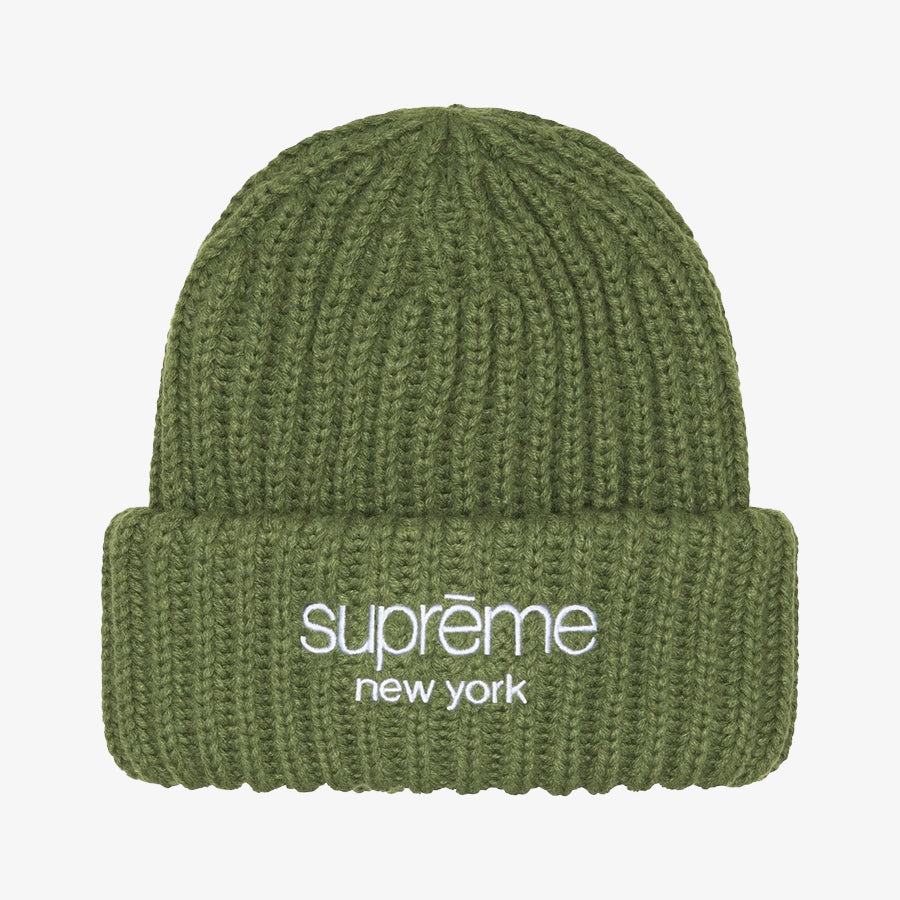 Supreme Classic Logo Chunky Ribbed Beanie FW24 經典標誌粗螺紋毛帽