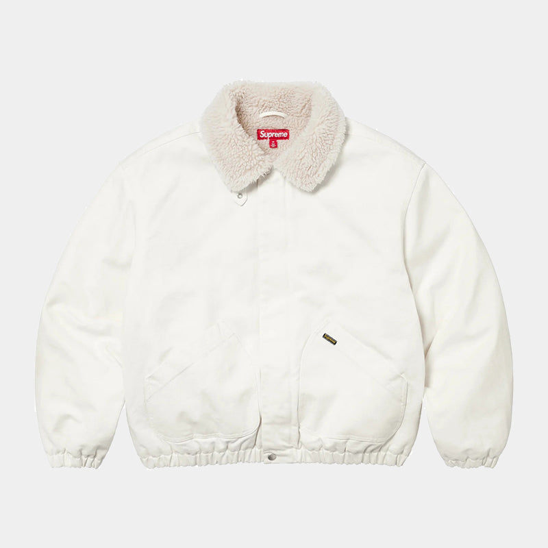 Supreme FW24 Faux Shearling Lined Bomber 羊羔絨內襯飛行夾克