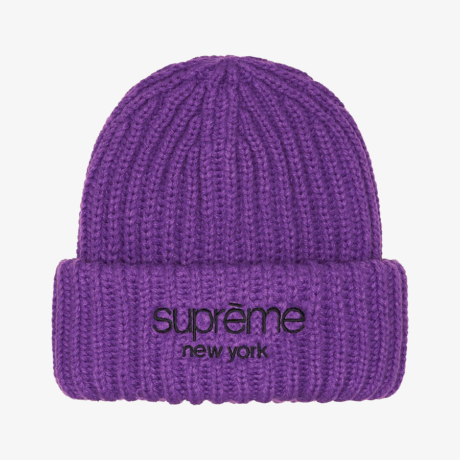 Supreme Classic Logo Chunky Ribbed Beanie FW24 經典標誌粗螺紋毛帽