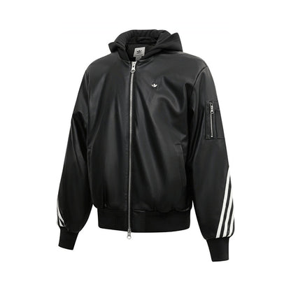 Adidas Originals FW24 PU Jacket | 復古連帽皮衣