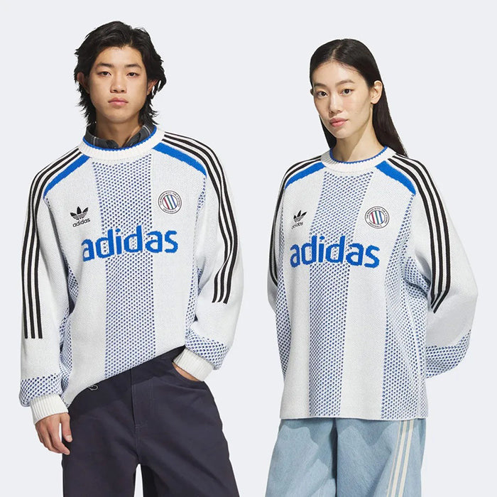 ADIDAS ORIGINALS JL8361 愛迪達復古撞色針織毛衣