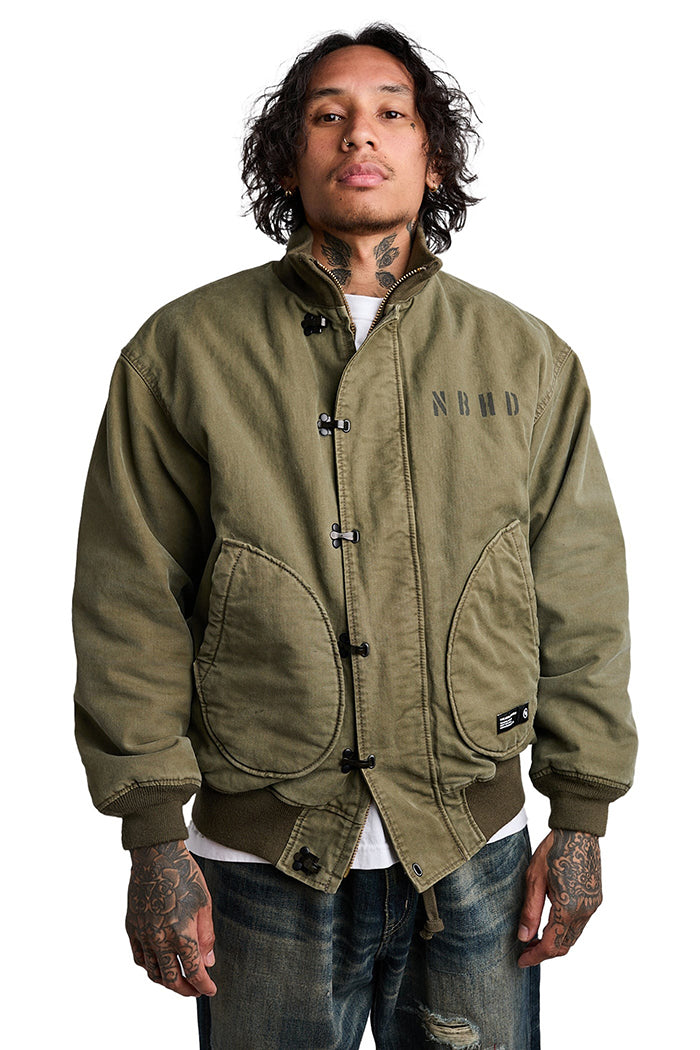 NEIGHBORHOOD DECK JACKET 軍事風立領鋪棉夾克