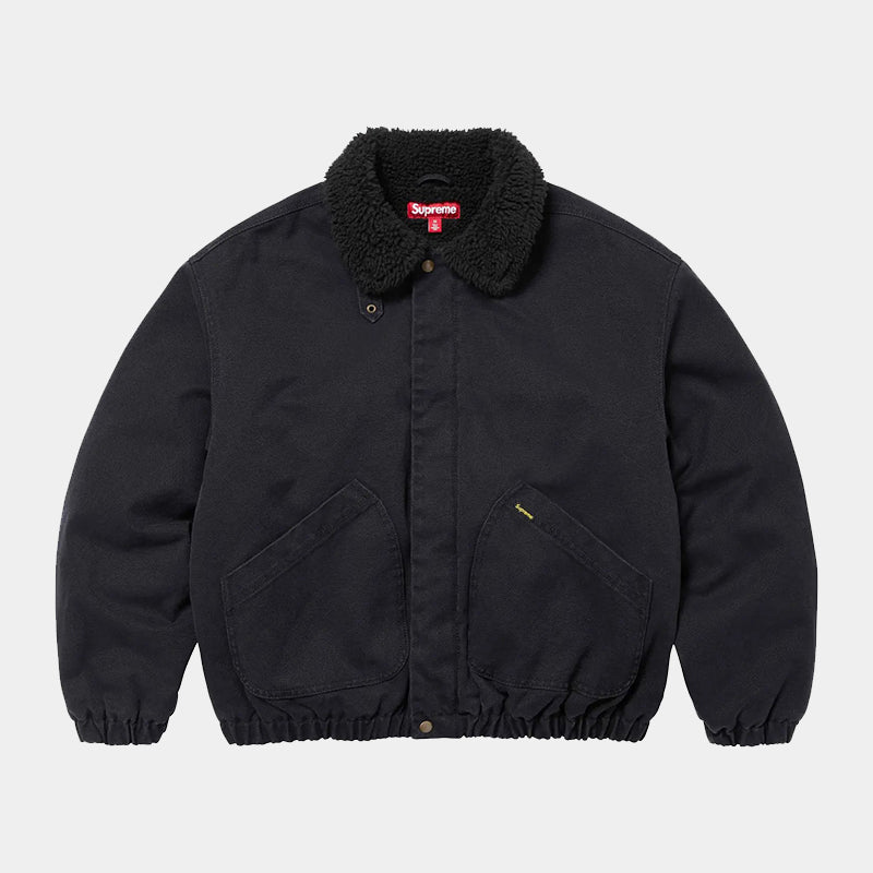 Supreme FW24 Faux Shearling Lined Bomber 羊羔絨內襯飛行夾克