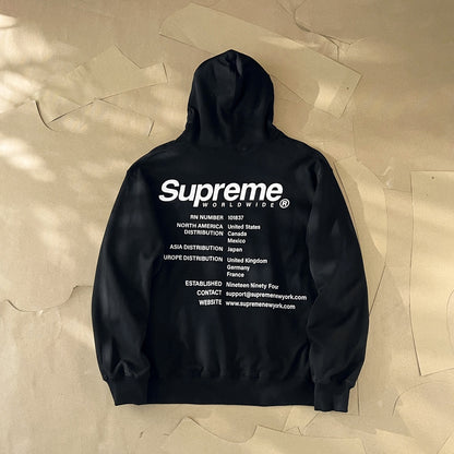 SUPREME 純棉刷毛連帽上衣