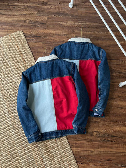 TOMMY HILFIGER 羊羔絨牛仔外套