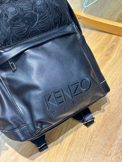 KENZO Embroidered Leather Tiger 刺繡老虎皮革後背包