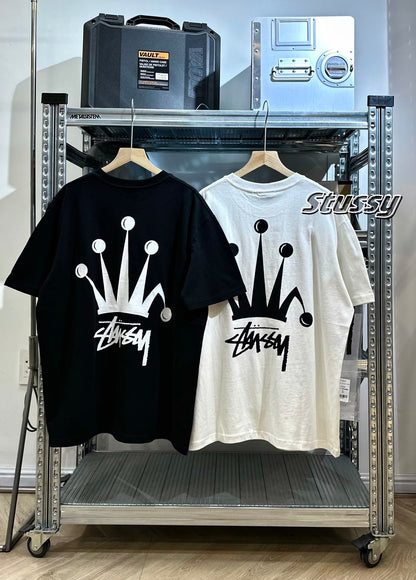 STUSSY 皇冠印花短袖T恤