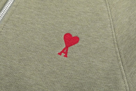 AMI Paris Ami de Coeur Zip-Up Hoodie 棉質連帽外套