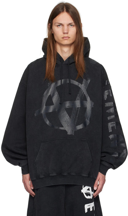 Vetements Anarchy Logo Print Hoodie - 無政府印花重磅連帽衫